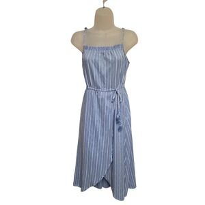 Morrisday The‎ Label Striped Sundress Casual Summer Dress with Tie Size M